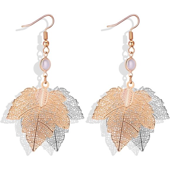Jewelry - Fall Thanksgiving Earring for Women Maple Leaf Dangle Earrings Autumn Leaf Acces